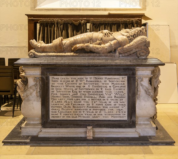 Sir Henry Kingesmill tomb monument, church of Saint Mary, Kingsclere, Hampshire, England, UK died
