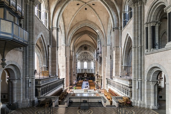Interior view, Trier Cathedral, UNESCO World Heritage Site, Trier, Rhineland-Palatinate, Germany,