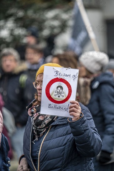 Demo by the group North Rhine-Westphalia Erwacht, a mixture of anti-vaccination activists, lateral