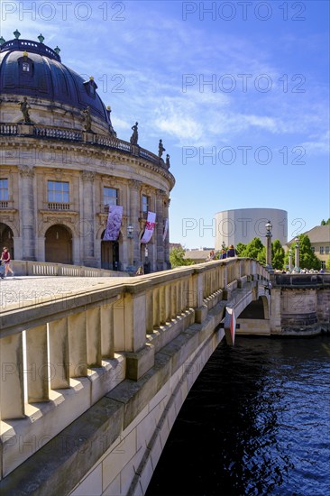 Bode Museum on the Spree from the Monbijou Bridge, Museum Island, Berlin, Germany, Europe