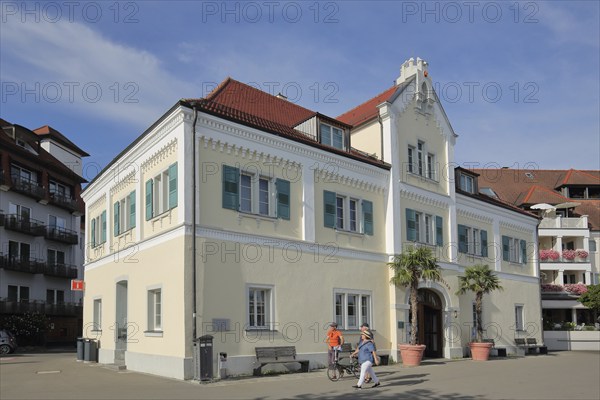 Tourist information and pedestrian, tourist office, tourist info, Langenargen, Obersee, Lake