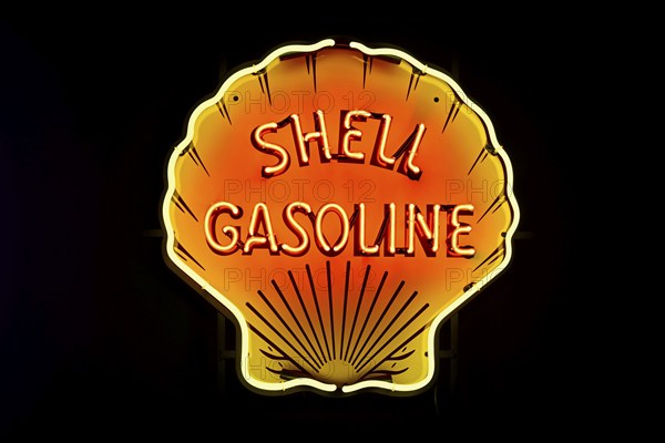 Shell Gasoline illuminated advertising