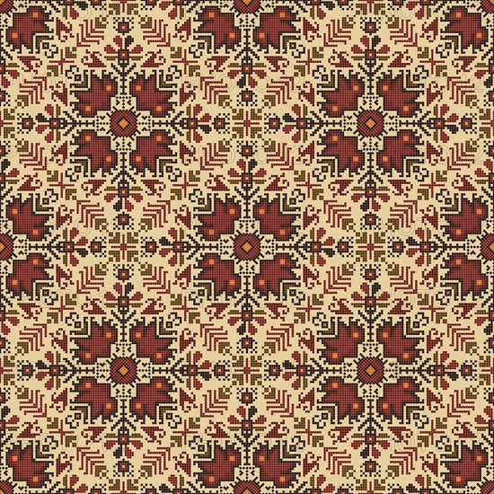 Traditional Bulgarian embroidery vector pattern