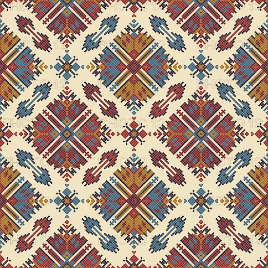 Traditional Bulgarian embroidery vector pattern