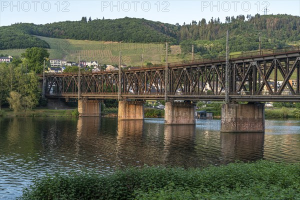 Double-decker bridge Alf-Bullay, Zell, Rhineland-Palatinate, Germany, Europe
