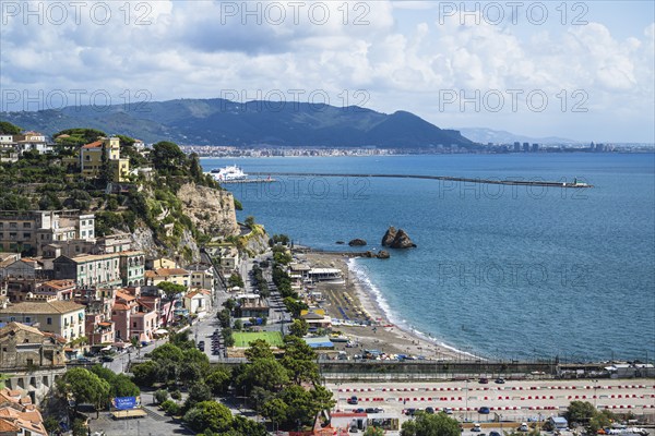 Port in Salerno from Vietri sul Mare, Amalfi Coast, Salerno, Campania, Italy, Europy, Europe