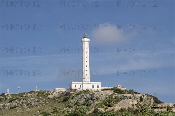 Faro di Leuca, Santa Maria di Leuca lighthouse, Leuca, province of Lecce, Apulia, Italy, Europe