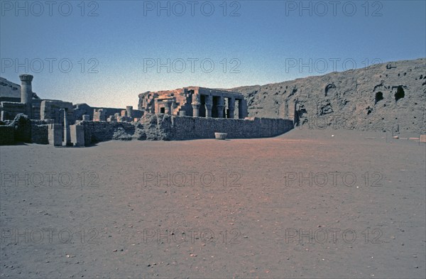 Heavily destroyed birthplace, Mammisi, Horus Temple, Edfu, Nile Valley, Egypt, September 1989,