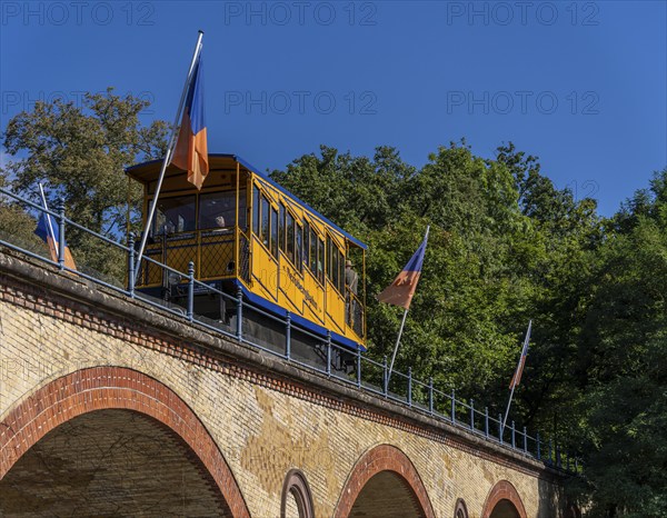 Wire rope rack railway at the Neroberg Landscape Park, Wiesbaden, Hesse, Germany, Europe