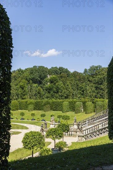 The Grosssedlitz Baroque Garden with the Friedrich Palace is located on a hill on the left bank of