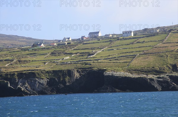 Scattered settlement on west coast Cape Clear Ireland, County Cork, Ireland, Irish Republic, Europe