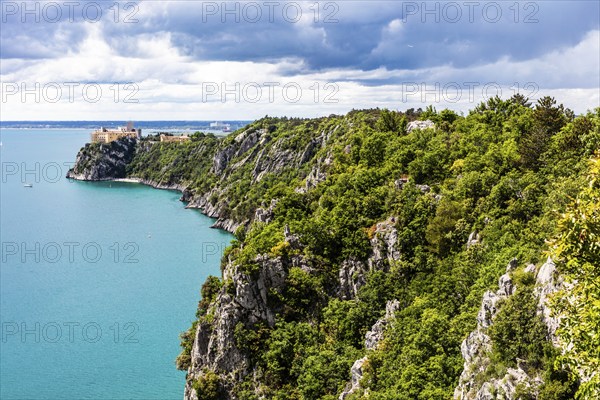 Rilke Trail with Duino Castle, hiking trail from Duino to Sistiana, Friuli, Italy, Duino, Friuli,