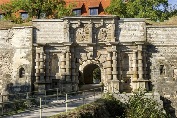 Gate, Prunktor in the fortress wall, fortress wall of the Wülzburg fortress, Renaissance