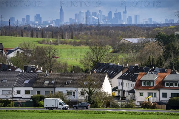 View from the village of Weilbach, a district of Flörsheim am Main in the Main-Taunus district of