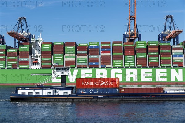 Europoort, Port of Rotterdam, Evergreen Reederei Container ship Ever Ace, currently the third