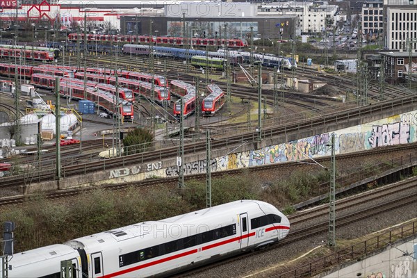 DB Regio stabling facility in Cologne Deutzerfeld, where suburban trains and regional trains wait