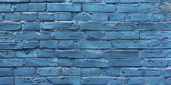 Banner with bright blue stone bicks. Generative Ai, AI generated