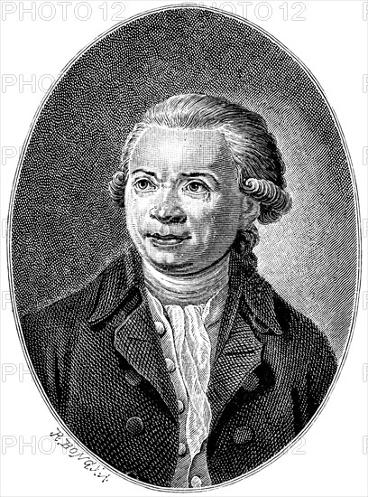 Johann Abraham Peter Schulz (1747 Lüneburg, 1800 Schwedt) Portrait, music director at the royal