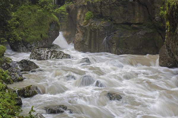 The river Weißbach running through the Seisenbergklamm, Seisenbachklamm, gorge near Weißbach bei
