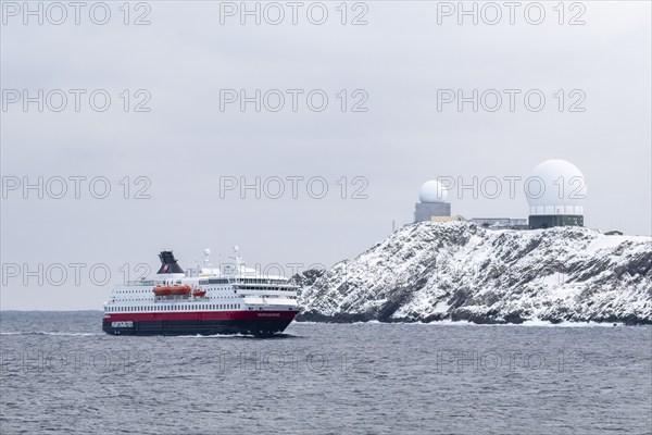 Hurtigruten ship Nordnorge, Vardø, Varanger Peninsula, Troms og Finnmark, Norway, Europe