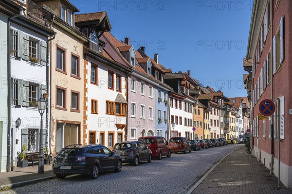 Historic town houses, town houses in Brunnenstraße, historic old town centre of Villingen,