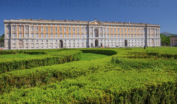 Southern front of the Royal Palace Palazzo Reale, Italian Versailles, Caserta, Campania, Italy,