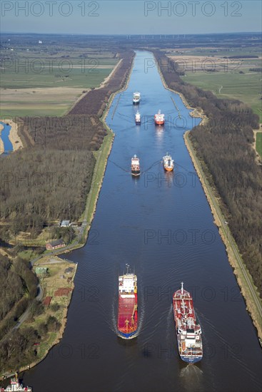 North Baltic Sea Canal, canal trip, Europe, Germany, Schleswig, Holstein, Brunsbüttel, landscape,