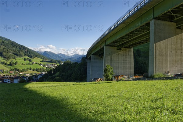 Brenner motorway A 13, Matrei am Brenner, Alpine landscape, Wipptal, Tyrol, Austria, Europe