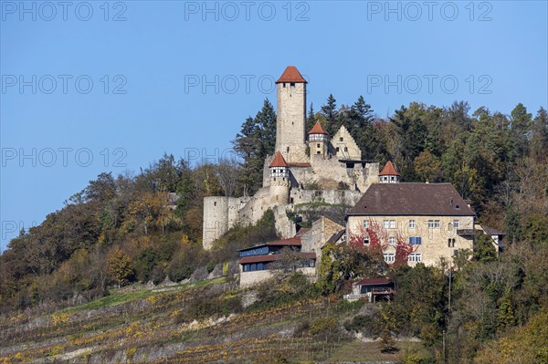 Hornberg Castle, castle of the knight Götz von Berlichingen. Landmark of Neckarzimmern and one of