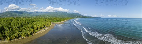Beach and rainforest, Marino Ballena National Park, Osa National Park, dream beach and sea of the