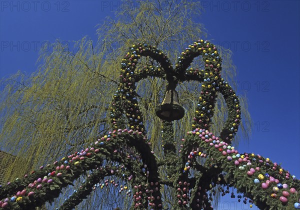 Easter custom, Easter fountain in Franconian Switzerland, detail