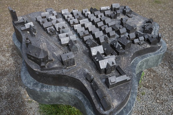 Illustrative model of the historic old town, Alter Flecken, 17th century, Freudenberg, North