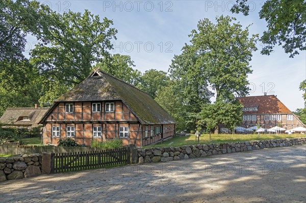 Heidemuseum Dat ole Huus, Low German hall house, Heidemuseum inn, Wilsede, Bispingen, Lüneburg
