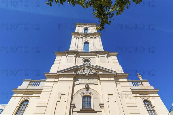 Reconstructed baroque tower of the Garrison Church with viewing platform, Potsdam, Brandenburg,