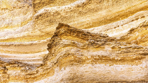 Eroded rock formation on a fossilised reef edge, Huqf stone desert, Arabian Peninsula, Sultanate of