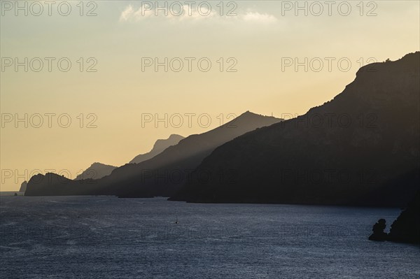 Mountains overPositano, Amalfi Drive, Amalfi Coast, Italy, Europe
