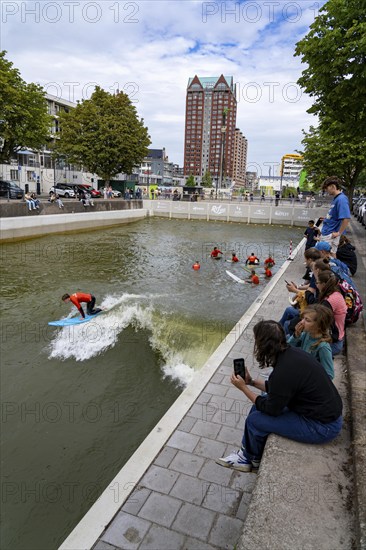 Surfing facility in the city centre of Rotterdam, Rif010, supposedly the world's first wave