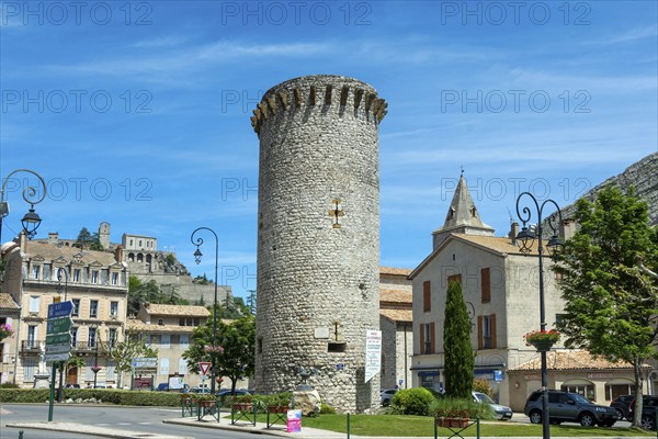 Sisteron. Medisance tower in medieval tower, Alpes-de-Haute-Provence. Provence-Alpes-Côte d'Azur.