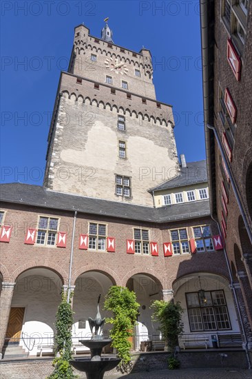 The Schwanenburg in Kleve, swan tower, museum and seat of the district and regional court of Kleve,