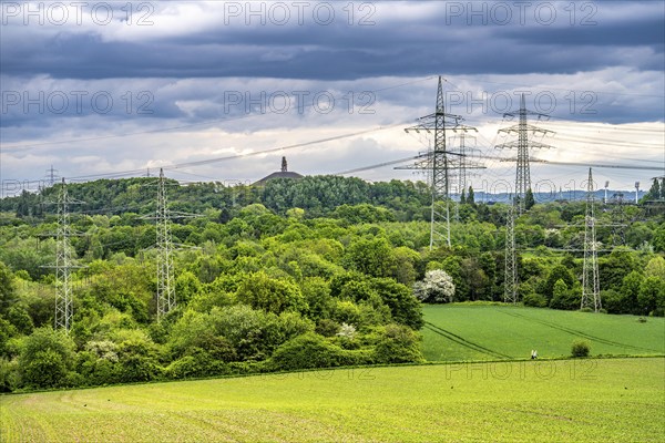 View from the Mechtenberg in Essen to the Rheinelbe spoil tip in Gelsenkirchen North