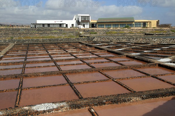 Evaporation of sea water in salt pans, Museo de la Sal, Salt museum, Las Salinas del Carmen,