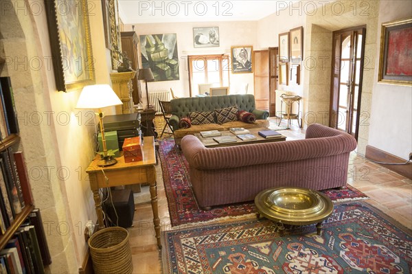 Interior of Palacio Chaves Hotel, historic medieval town of Trujillo, Caceres province,