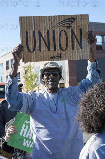 Detroit, Michigan USA, 2 September 2024, Union members participate in Detroit's Labor Day parade