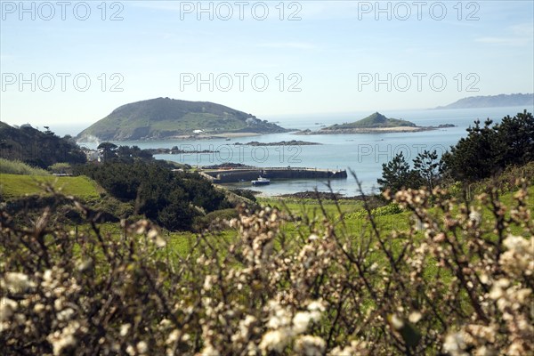Jethou island viewed from Herm, Channel Islands, Great Britain