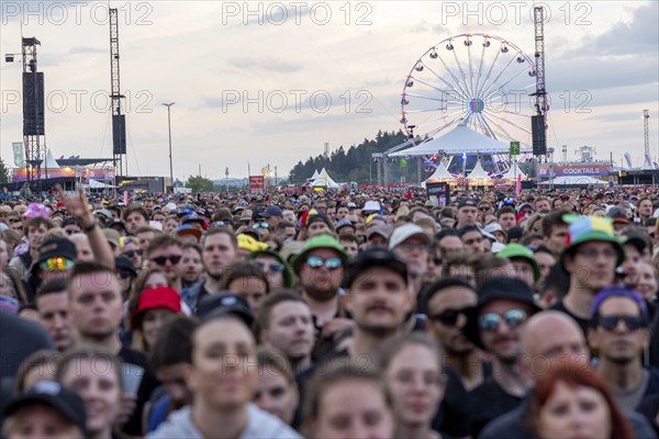 Adenau, Germany, 8 June 2024: Fans at the Rock am Ring Festival. The festival takes place at the