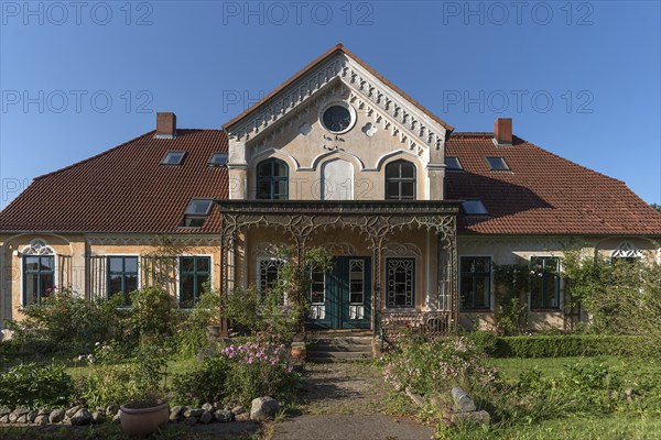 Art Nouveau villa built around 1900, Rögnitz, Mecklenburg, -Western Pomerania, Germany, Europe