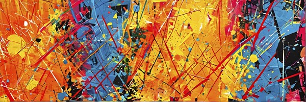 Pop art styled music album illustration featuring abstract crayon patterns and erratic lines in