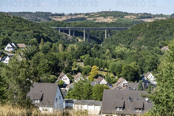 A45 motorway, the Rahmede viaduct, which is totally closed due to massive damage to the supporting