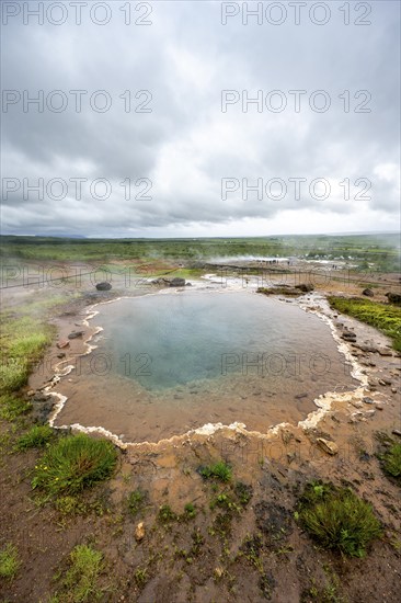 Hot spring, Haukadalur geothermal field, Golden Circle, South Iceland, Iceland, Europe