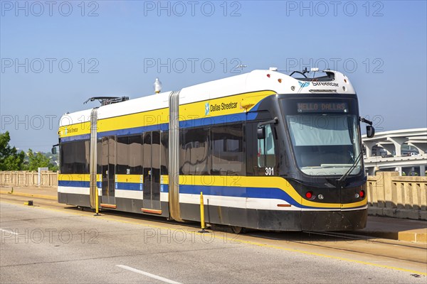 Dallas Streetcar Tram local transport in Dallas, USA, North America